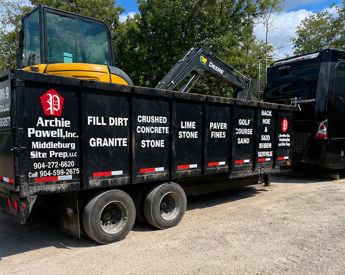 Dump truck and available material options
