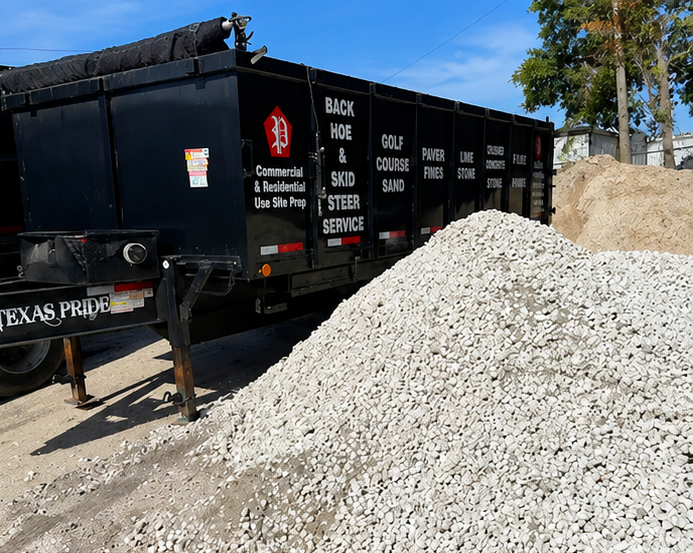 Crushed concrete and rock delivery