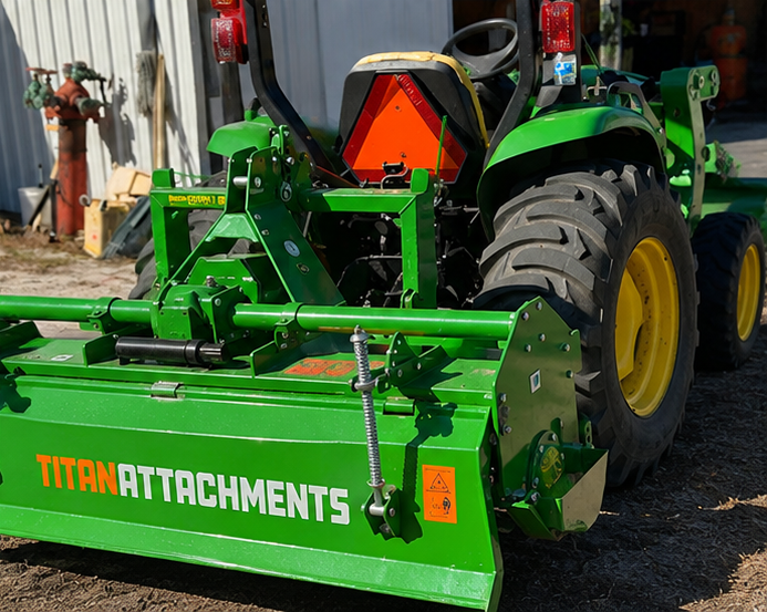 Tractor and attachment supporting property work